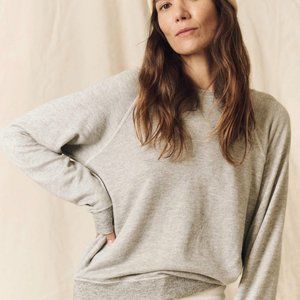 THE GREAT. THE SLOUCH SWEATSHIRT SOFT HEATHER GREY SZ 0 no flaws!